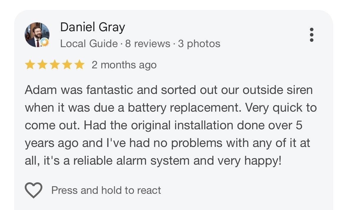 5-star customer review for Oakmere Advanced Solutions